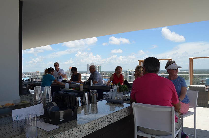 The rooftop bar is one of three located in The Westin Sarasota.