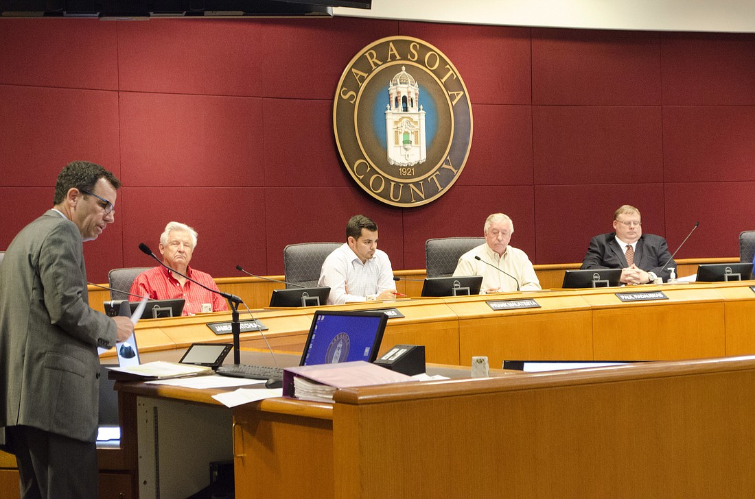 Land-use attorney Charlie Bailey is working to clarify the Siesta Key Overlay District to allow his client, Gary Kompothecras, to potentially build  closer to the street on the Key than is currently allowed.