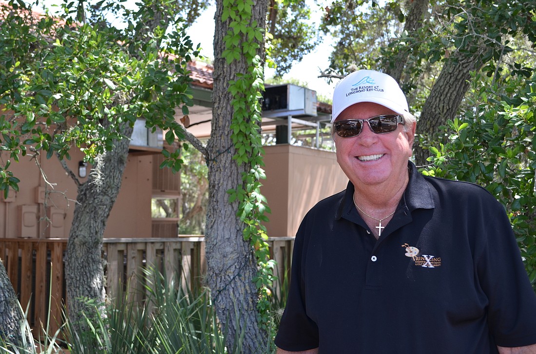 Warren Simonds outside of the former Amore restaurant property, which the town purchased this year as part of the Longboat Key Center for the Arts, Culture and Education site.