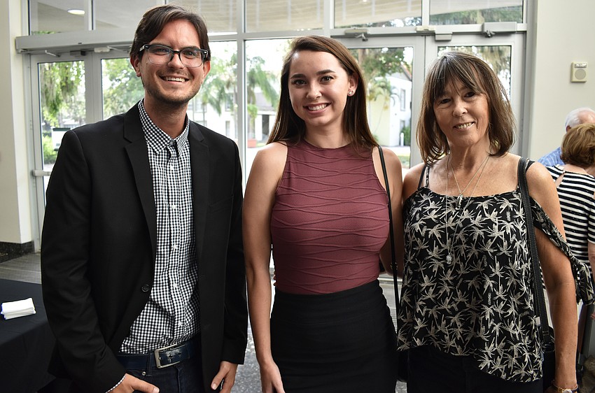 Adjunct Professor Tom Winchester, Brooke Lounsberry and Sandi Spahn