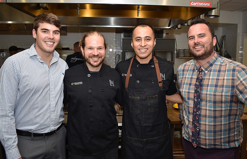Joshua Wood, chefs Joey Egan and Jose Rojas and Ryan Hill