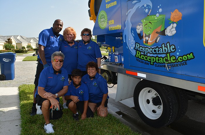 The Respectable Receptacle ownership group is excited to bring its new business to Lakewood Ranch. Back, James Lilly, Tammy Lilly and Debra Karasick. Front, Anthony Falcone, Greg Karasick, Lori Falcone.