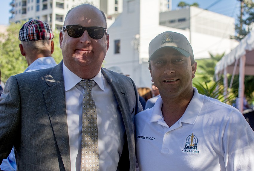 Drayton Saunders and City Commissioner Hagen Brody