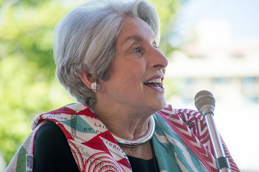 Michael Saunders thanked investors and developers at the groundbreaking for The Mark.