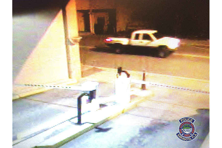 The Sarasota Police Department shared this image of the vehicle involved in an April hit-and-run as authorities conducted an investigation into the collision.