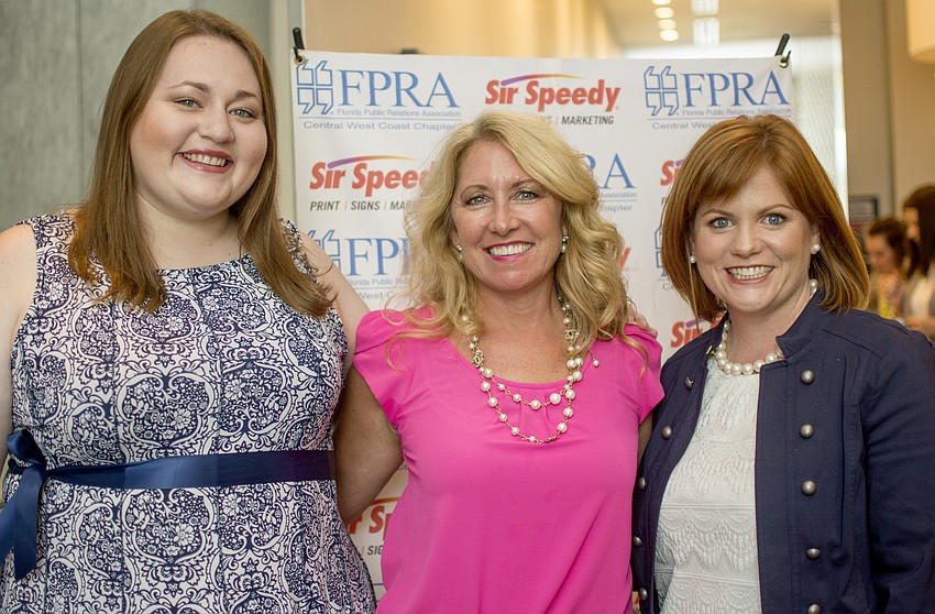 Alyssa Holcomb, Sheryl Vieira and The Central West Coast Chapter President Tara Poulton.