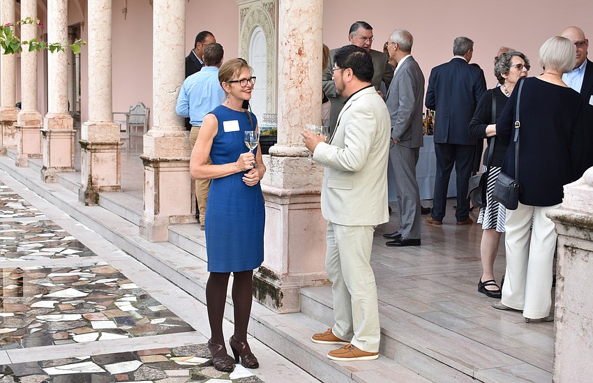 Guests gathered to view “Skyway” at the Circle Member Preview on Aug. 17 at The John and Mable Ringling Museum of Art.