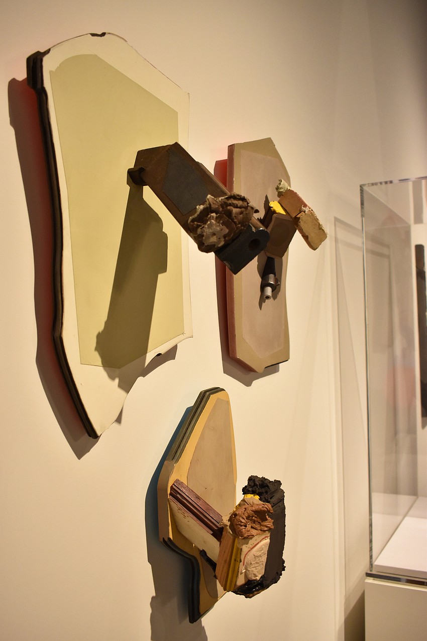 Edgar Sanchez Cumbas’ “Redneck,” “Tan Neck,” “Brown Neck,” “White Neck” and “Different Shades of White,” which are about the significance of skin color in the U.S., were a few of the several works that guests viewed.