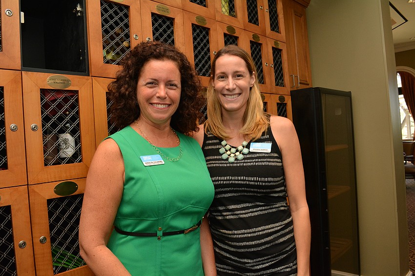 Fawley Bryant's Sarah Colandro, with co-worker Amanda Parrish, spoke to tour-goers during lunch about Fawley Bryant's architectural contributions within Lakewood Ranch.