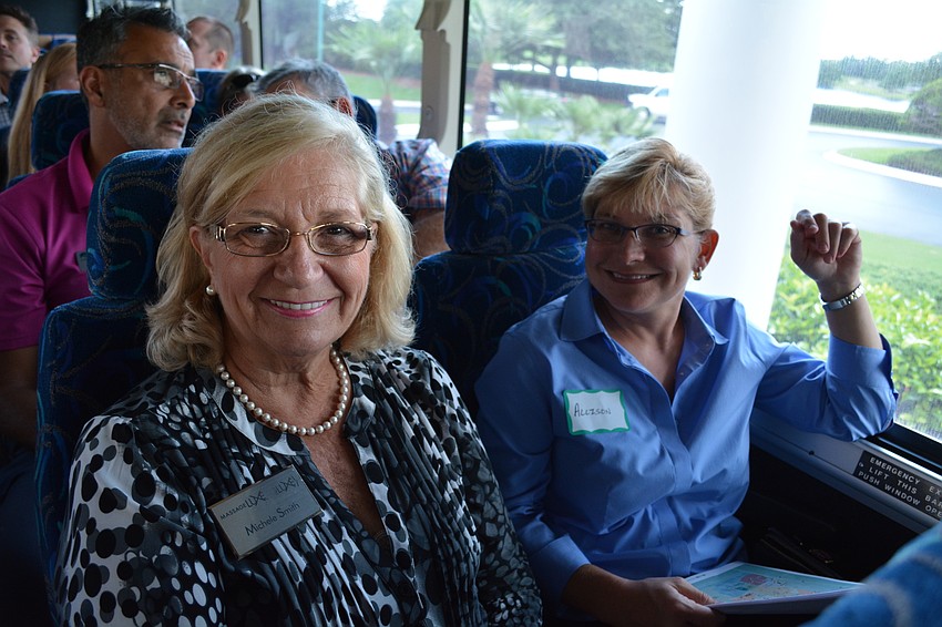 Michele Smith, of Massage Luxe, and Dr. Allison O'Brien, a dentist, were eager to learn more about area businesses.