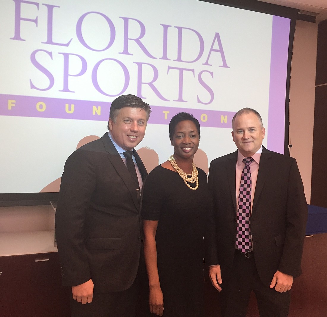 Jesse Biter, FSF President Angela Suggs and FSF Board Vice Chair Jeff Mielke. Courtesy photo.