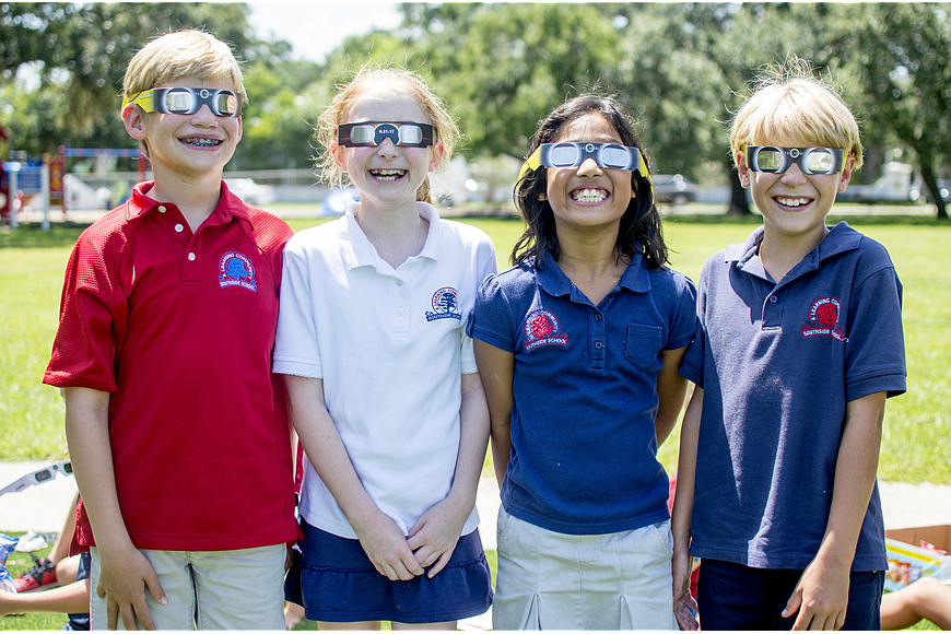 Some students like Southside Elementary&#39;s  Matthew Morris, Gabi DeLeo, Anandi Fuller and Wyatt Woods went to school on the day of the eclipse. But thousands others left early or didn&#39;t go at all.