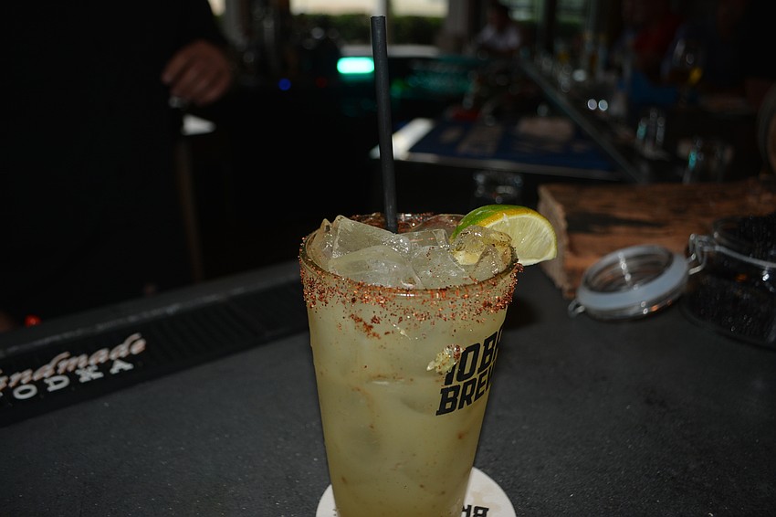 The Jalapeño Margarita combines infused tequila with fresh jalapeño, house made sour, spicy sugar and salt.