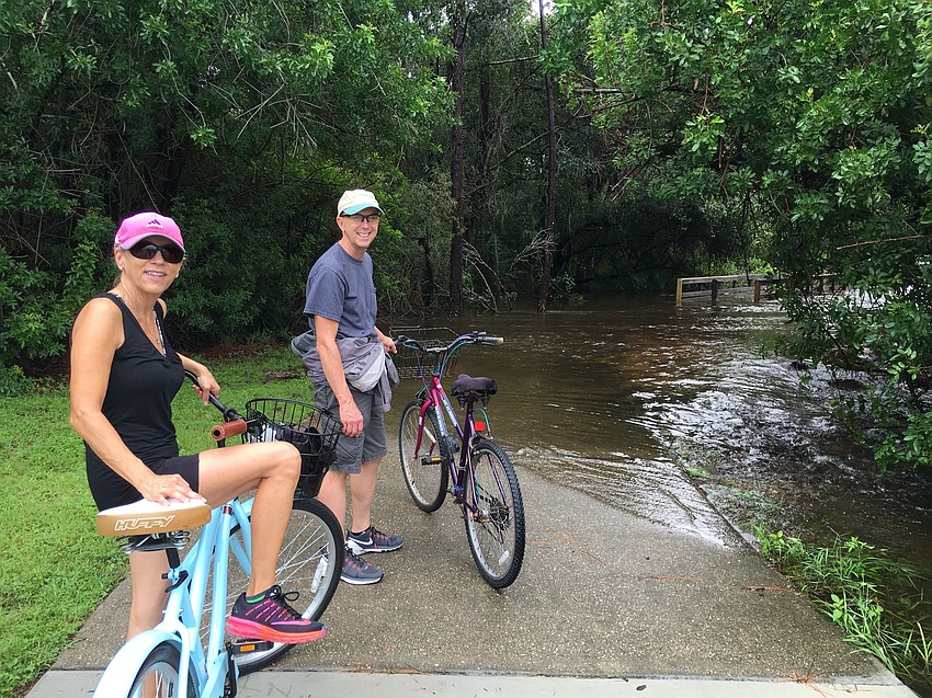 Thomas and Roxanne Pratt, residents of Summerfield, find out they need to take a detour. Photo by Quinn T. Pratt.