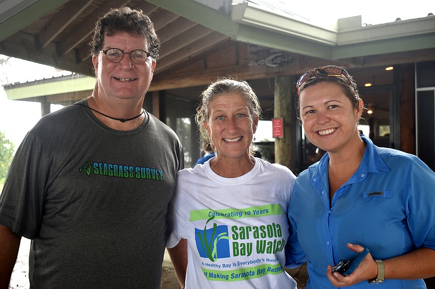 Randall Patterson, Sarasota Bay Watch Programming Director Ronda Ryan and Megan Ehlers