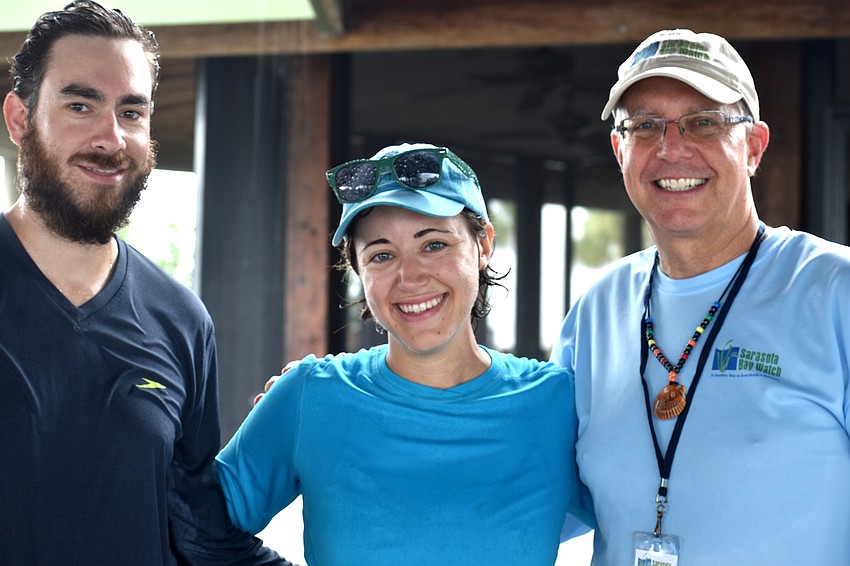 Stephen Kuehl, Darcy Young and President of the Sarasota Bay Watch Larry Stults