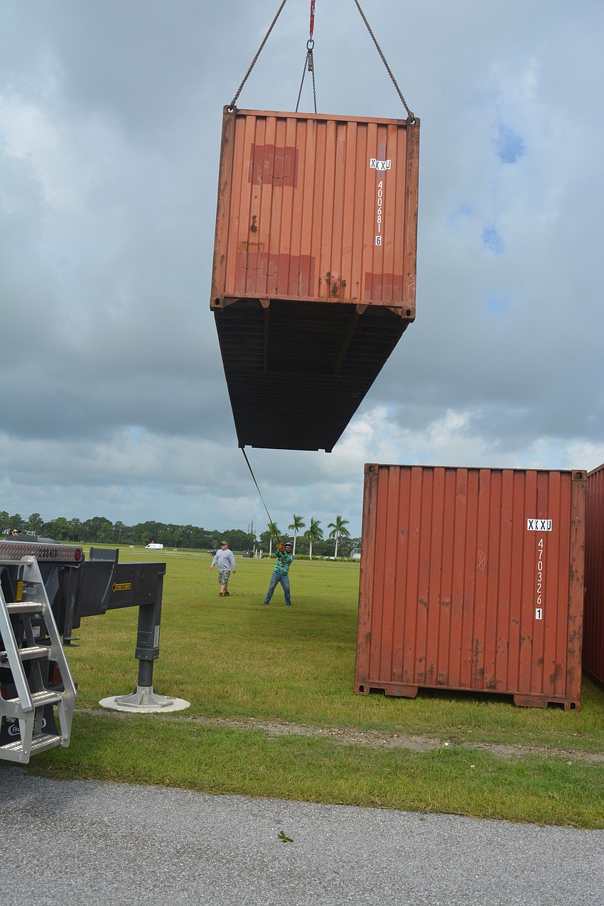 The shells will remain in the crates until the countries arrive at Benderson Park for training in September.