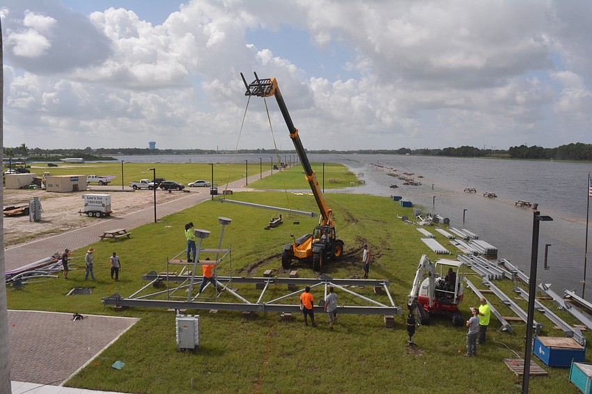 The grandstand will be ready for the World Rowing Championships on Sept. 23.