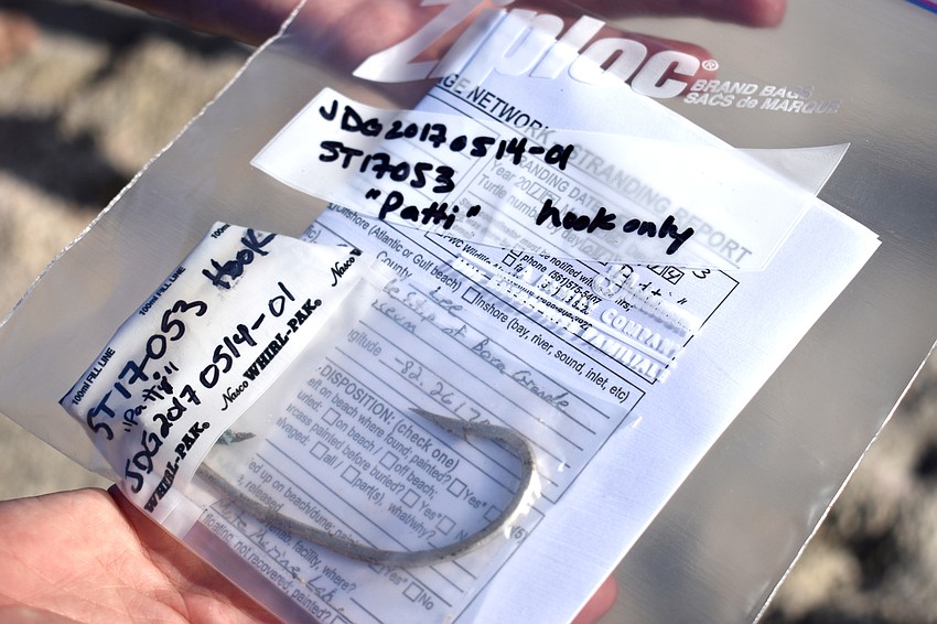 This hook settled in Patti’s esophagus and had to be surgically removed.