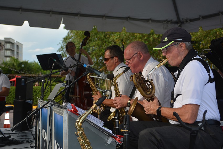 Members of Ocean Eleven provide the music for Music on Main.