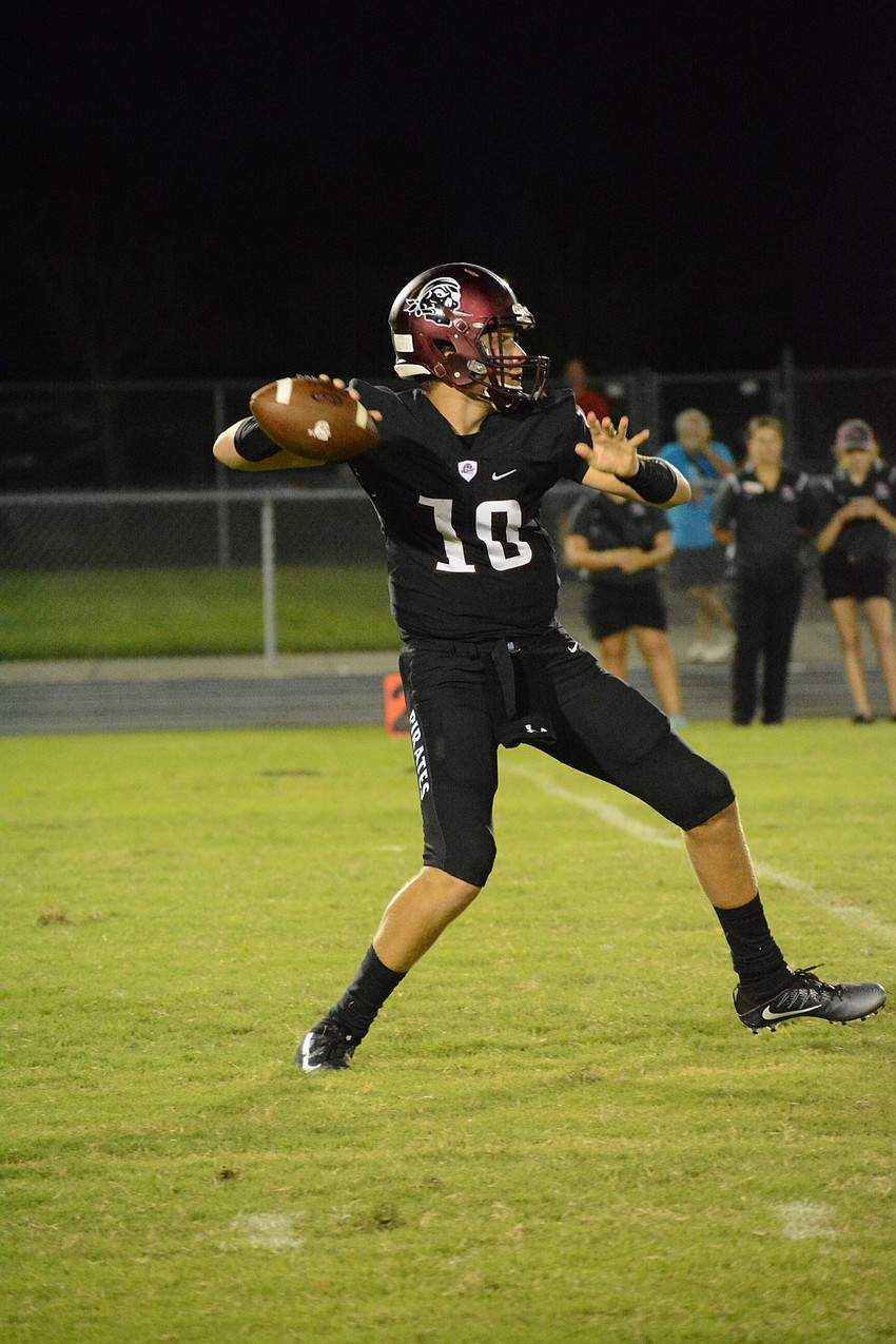 Bryan Gagg unleashes a deep throw.