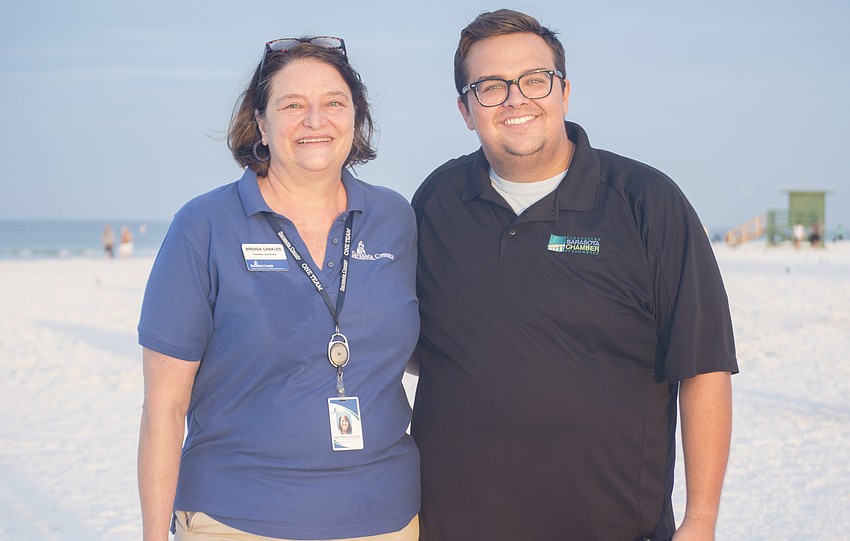 Sarasota County Parks, Recreation and Natural Resources Volunteer Coordinator Brenda Canales and  Greater Sarasota Chamber of Commerce Communications Coordinator Dillon Buckland