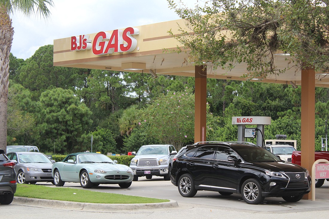 With Hurricane Irma approaching, lines for gas were long in Manatee and Sarasota counties on Tuesday.