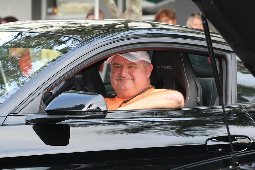 Parrish's Sy Pilz hangs out in his 2017 GT350 Shelby Cobra.