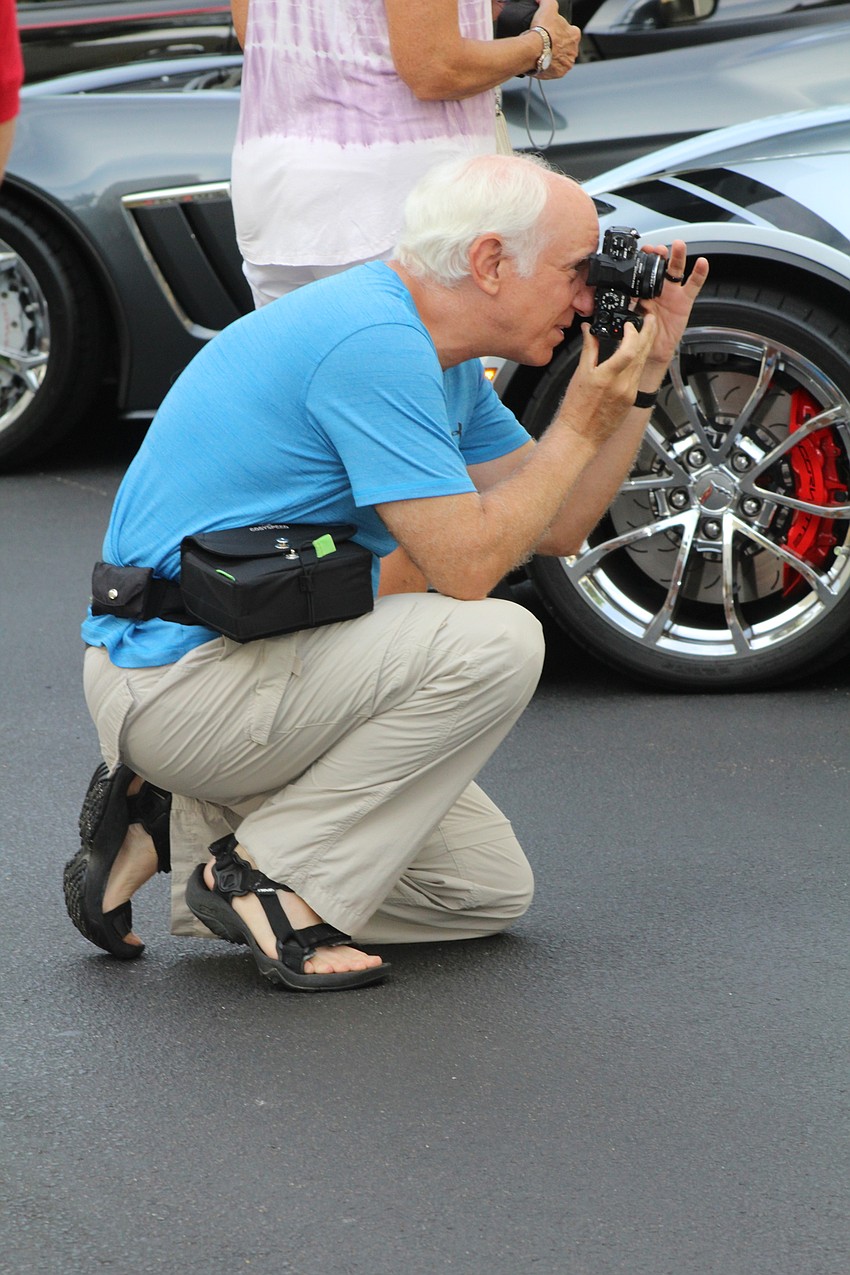 Lakewood Ranch's Larry Deitch admires the show cars.