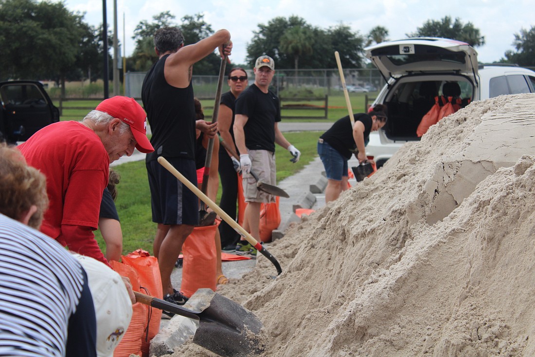 More than 60,000 sandbags were distributed by Manatee County on Wednesday.