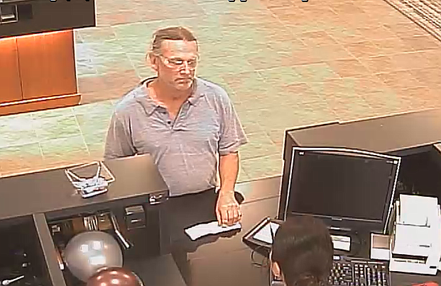 The Manatee County Sheriff&#39;s Office released this photo of a suspected bank robber.