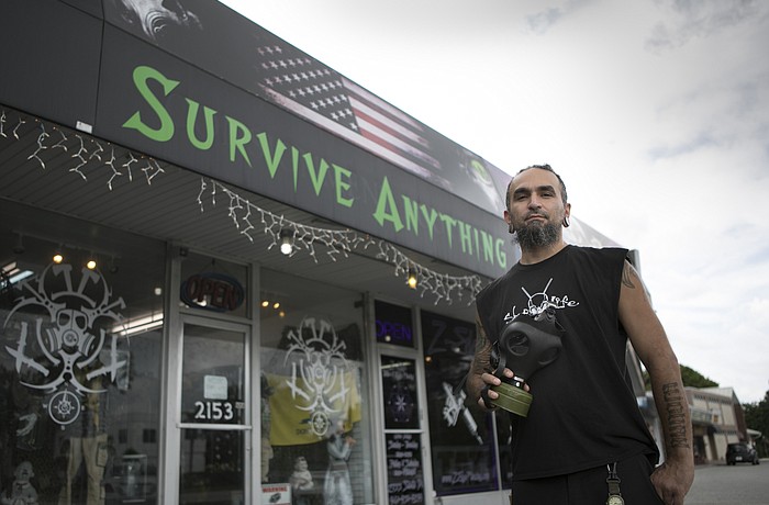 Mike Crea, owner of Survive Anything, is extending store hours leading up to â€” and potentially during â€” Hurricane Irma. Photo by Mark Wemple