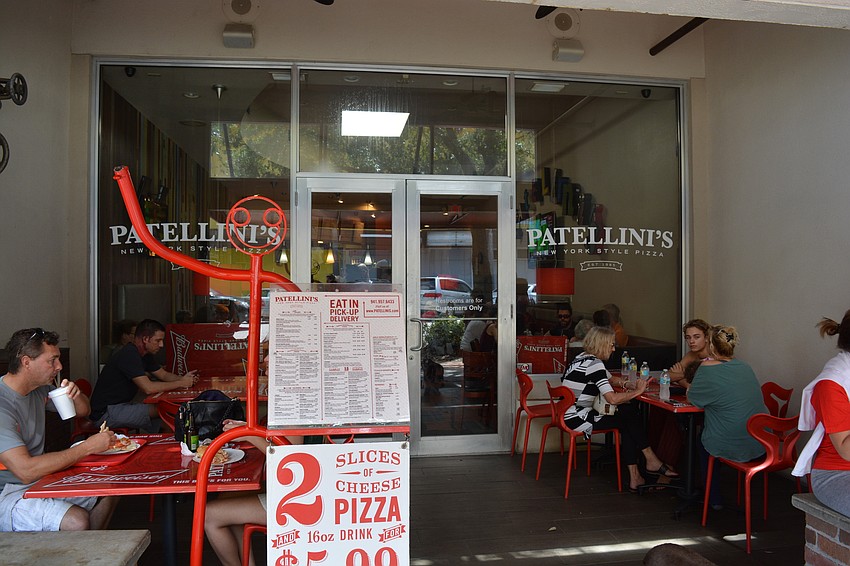 Patellini's was the only restaurant open downtown early Monday. Patrons lined up to the door to put in orders.