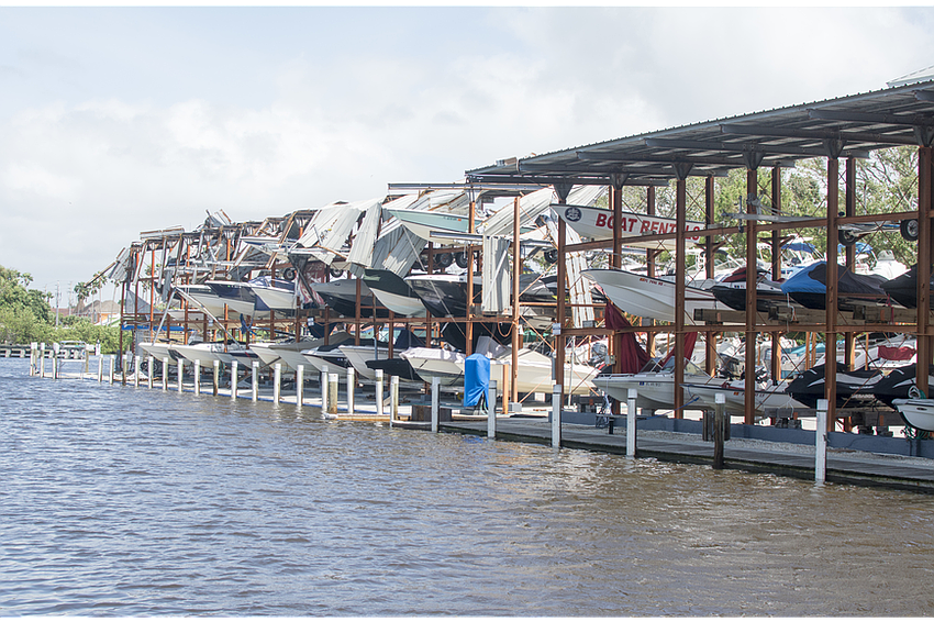 The Siesta Key Marina suffered minor damage.