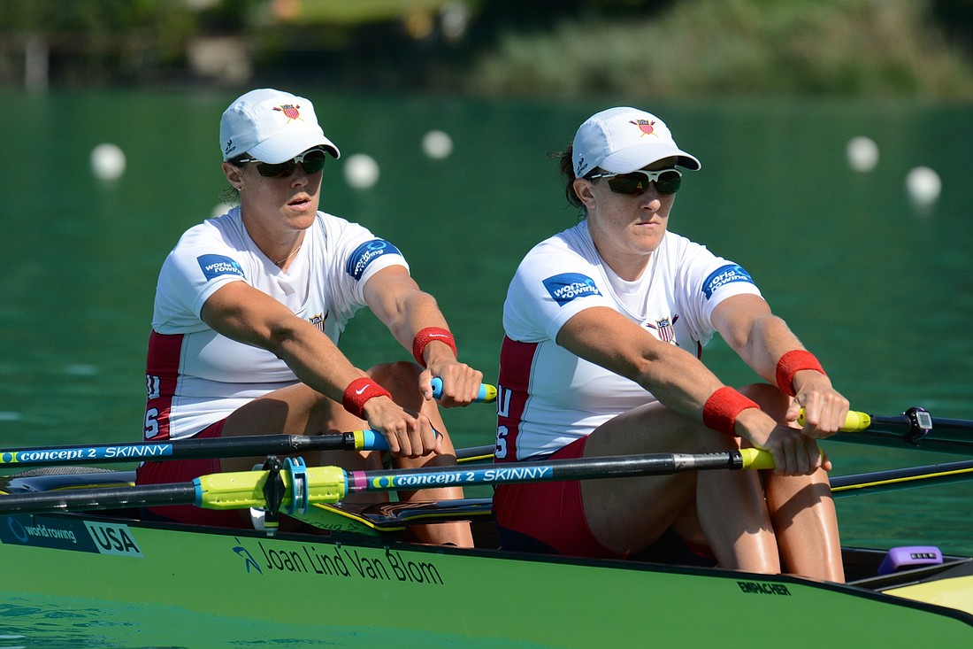 Ellen Tomek and Meghan O&#39;Leary will represent the U.S. in the Women&#39;s Double Sculls event. Photo courtesy USRowing.
