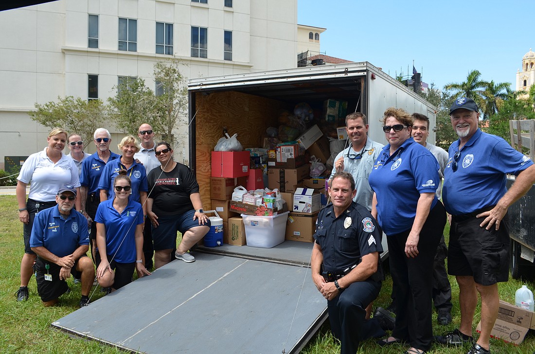 A team of volunteers, led by Sarasota Police Department Sgt. Bruce King, is collecting donations to bring to the Florida Keys after Hurricane Irma.