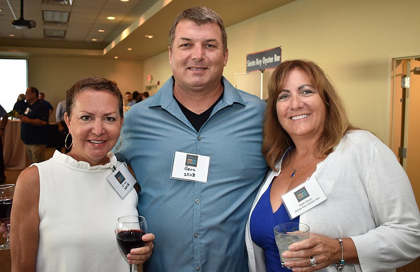 Jill and Geno Pedigo with Sarasota-Manatee Originals Board President Beth Owen-Cipielewski