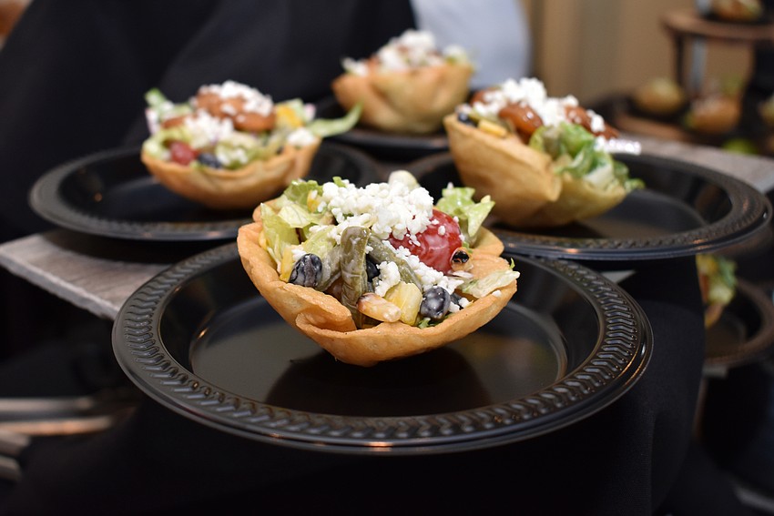 Siesta Key Oyster Bar served southwest shrimp salad at the Eat Like a Local Restaurant Week Kickoff Event on Sept. 20 at Keating Marine Education Center.