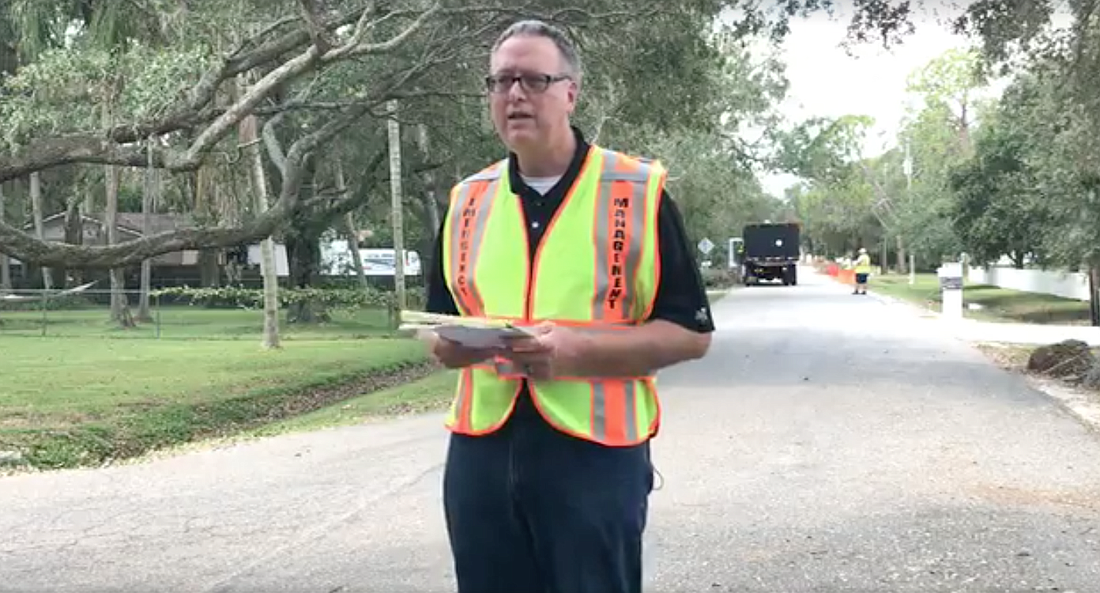 Sarasota County Emergency Services Director Rich Collins said workers want to go further south to make more money, so Sarasota is having trouble finding subcontractors to help remove storm debris.