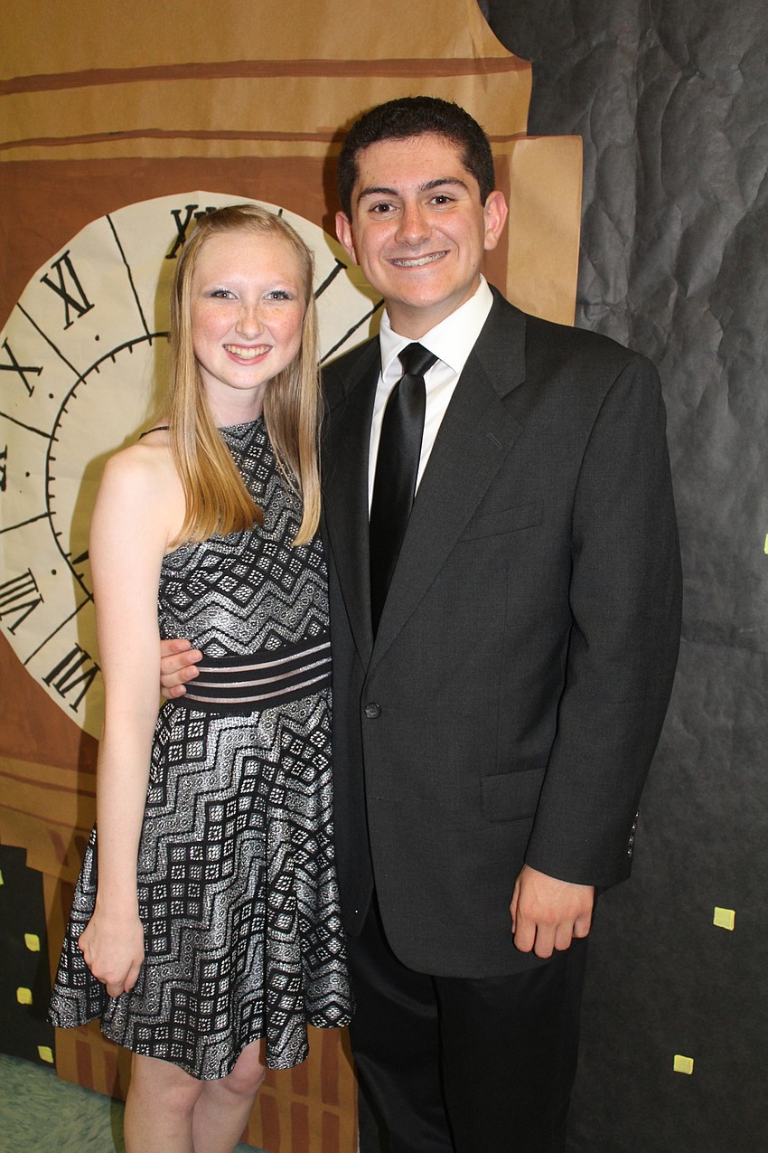 Lakewood Ranch High School seniors Kelly Kisida and Nick Barbarito spend date night at the homecoming dance.