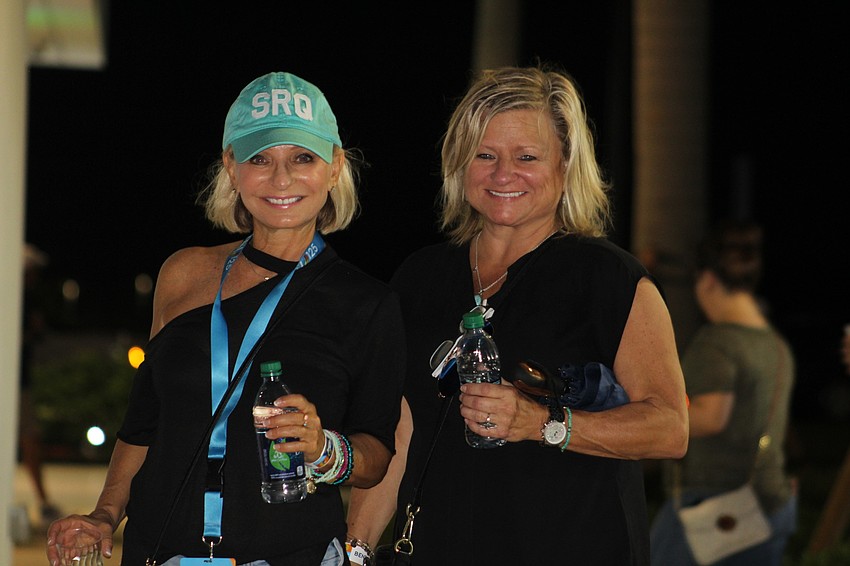 Siesta Key's Lulu Soeder and Lee Fitzgerald enjoy their VIP passes during the 2017 World Rowing Championships.