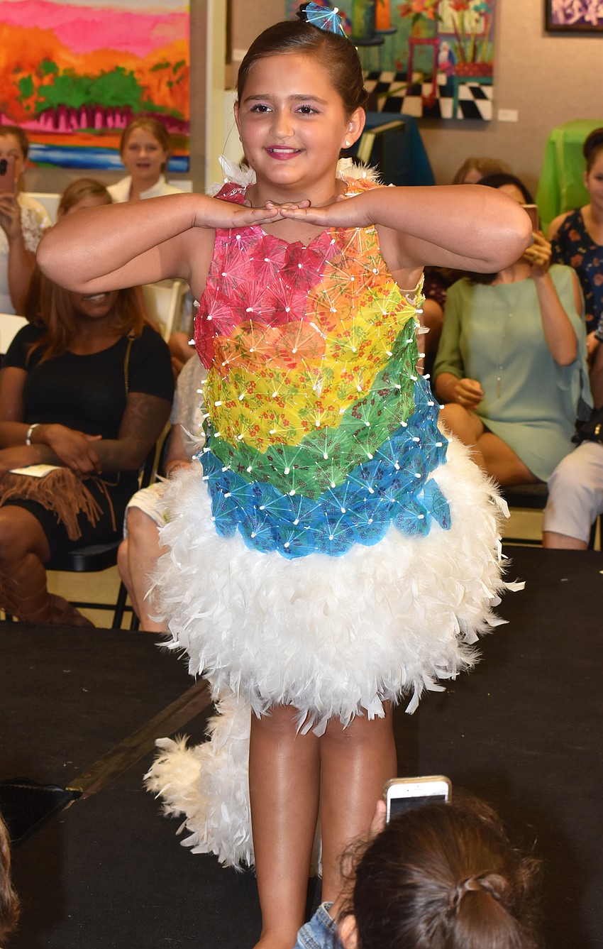 Elizabeth Blitz strikes a pose during the iconcept jr. fashion show on Sept. 24 at Art Center Sarasota.