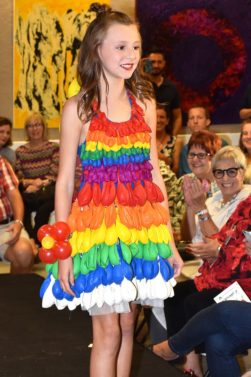 Violet Light walks the runway during the iconcept jr. fashion show on Sept. 24 at Art Center Sarasota.