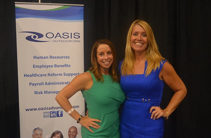 Kasey MacTavish and Mindy McLeod of Oasis Outsourcing at last year's expo.