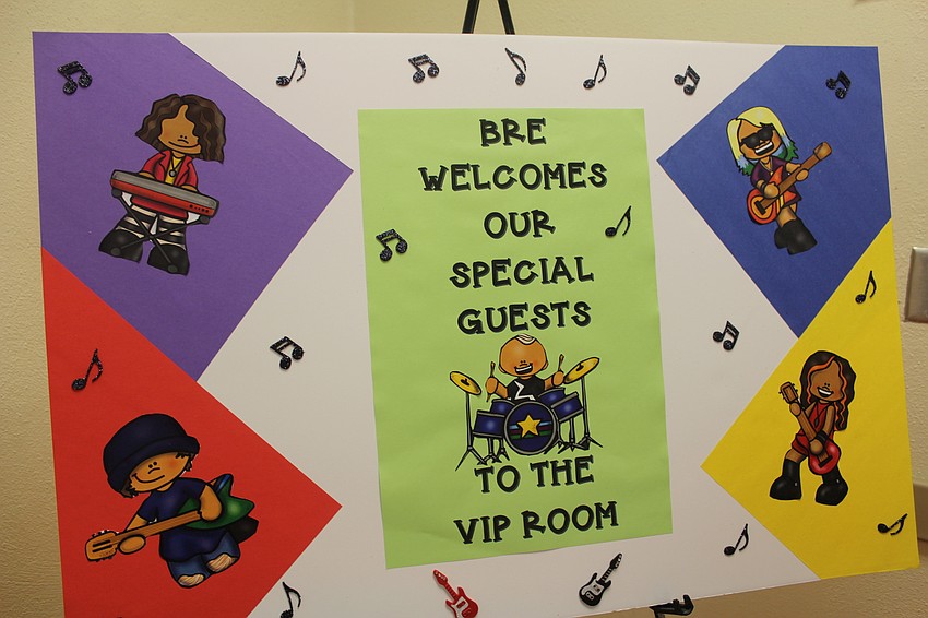To go along with their Rock N' Roll theme, Braden River Elementary School set up a 'VIP lounge' for the dads.
