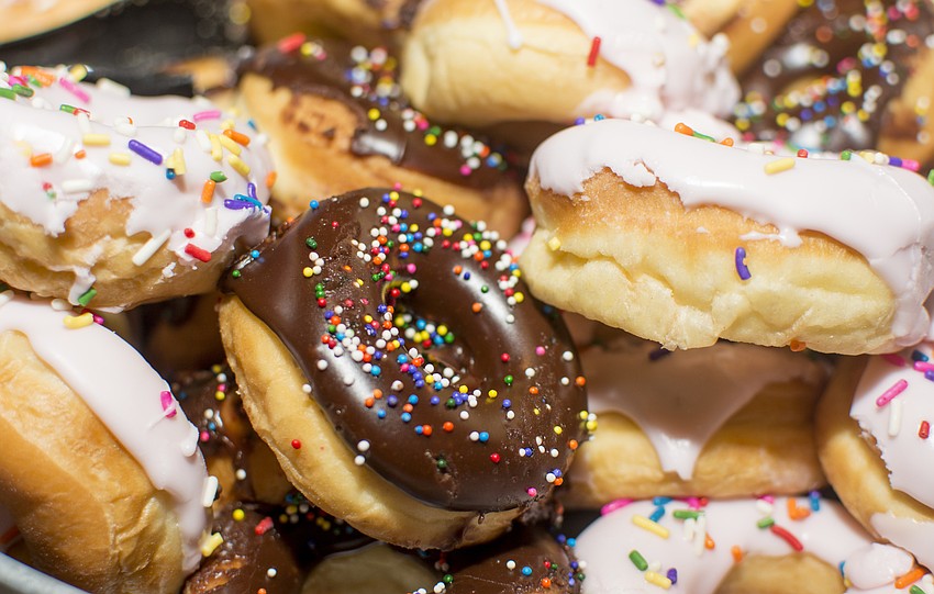 Patrons sampled desserts from Five-O Donut Co.