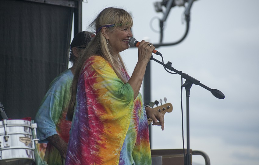 Yesterdayze performs for concertgoers at the Van Wezel Performing Arts Hall during Sunset on the Bay.