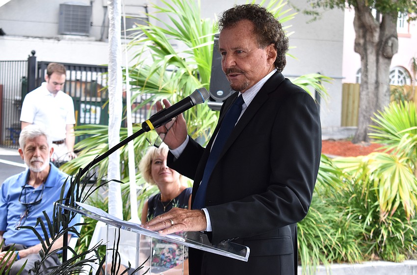 Artistic Director and CEO Richard Hopkins gives an inspiring dedication speech.