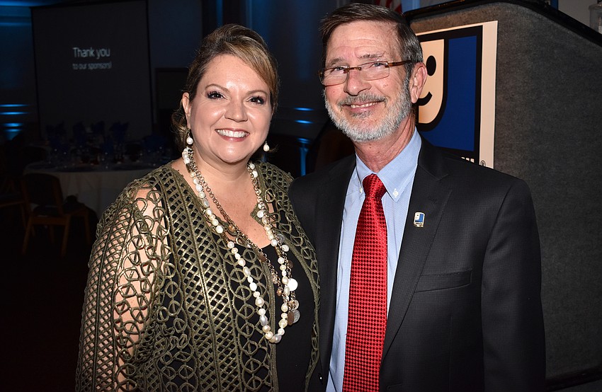 Goodwill Manasota Foundation Vice President Veronica Brandon Miller and Goodwill Manasota President and CEO Bob Rosinsky