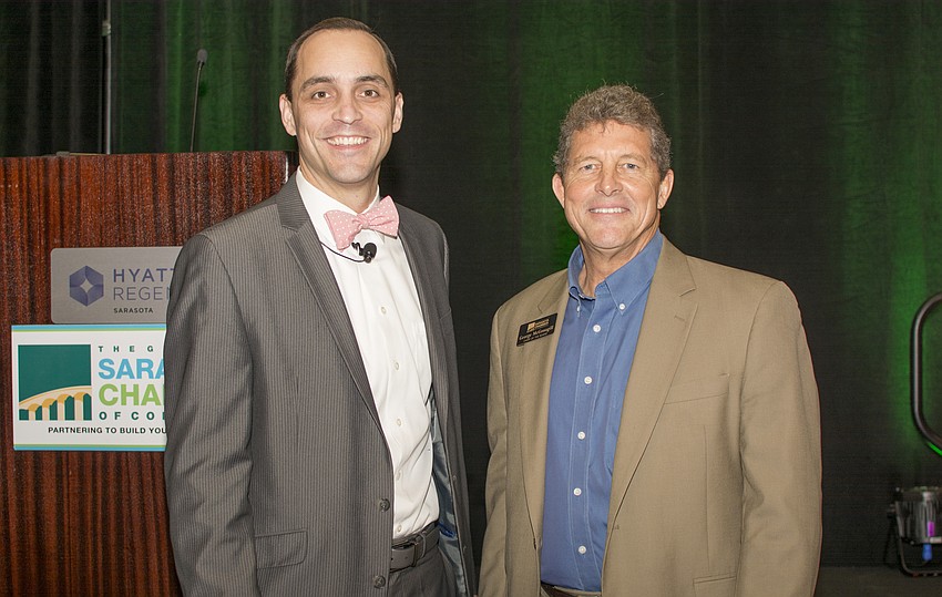 Chamber CEO Kevin Cooper and Board Chairman George McGonagil